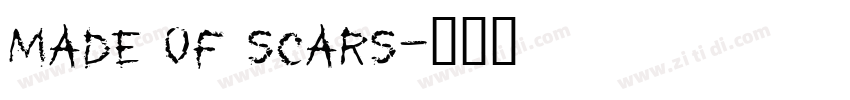 made of scars字体转换